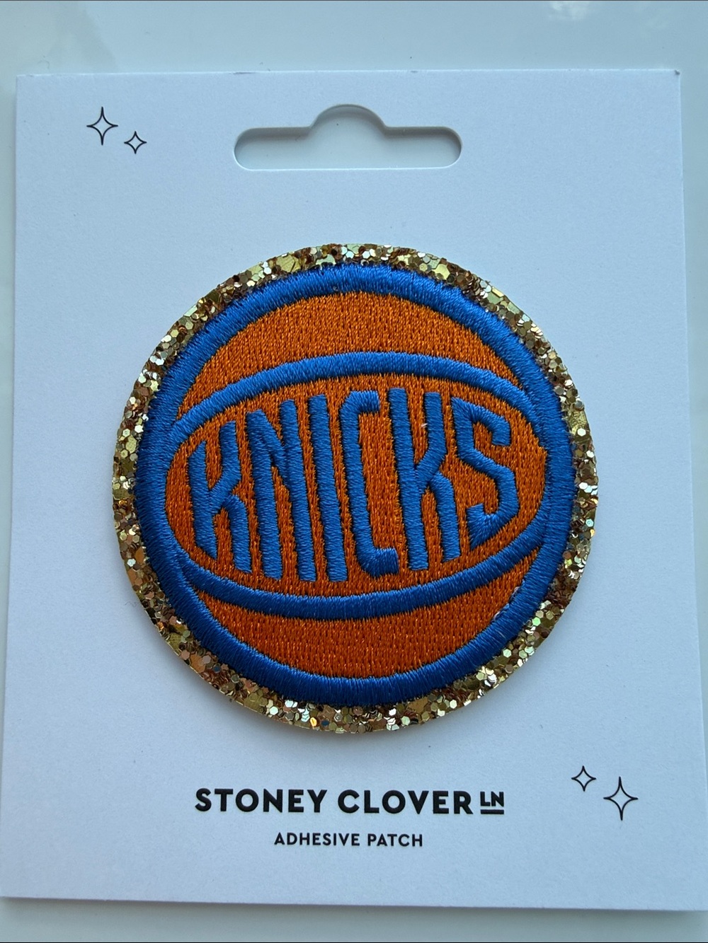 Stoney Clover Lane Knicks Orange & Blue Glitter Patch New York ny rare limited